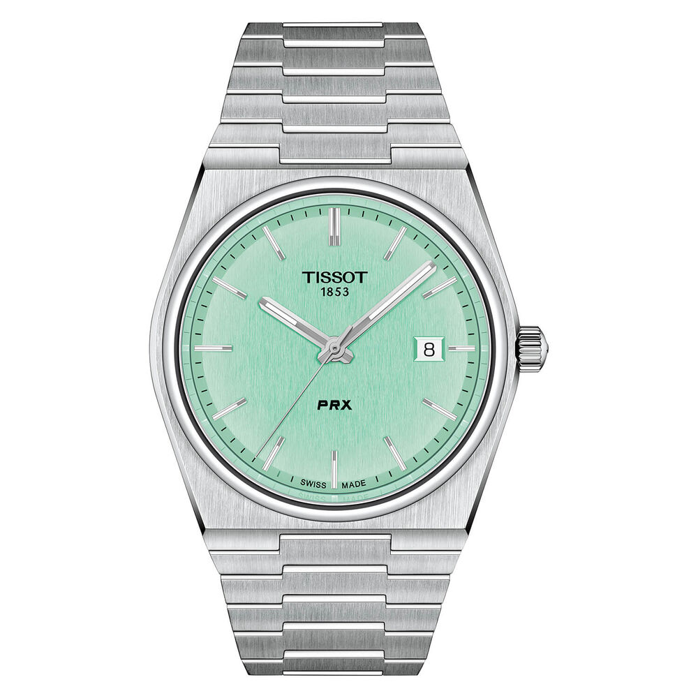 Tissot PRX 40mm Mint Green Dial Steel Bracelet Watch