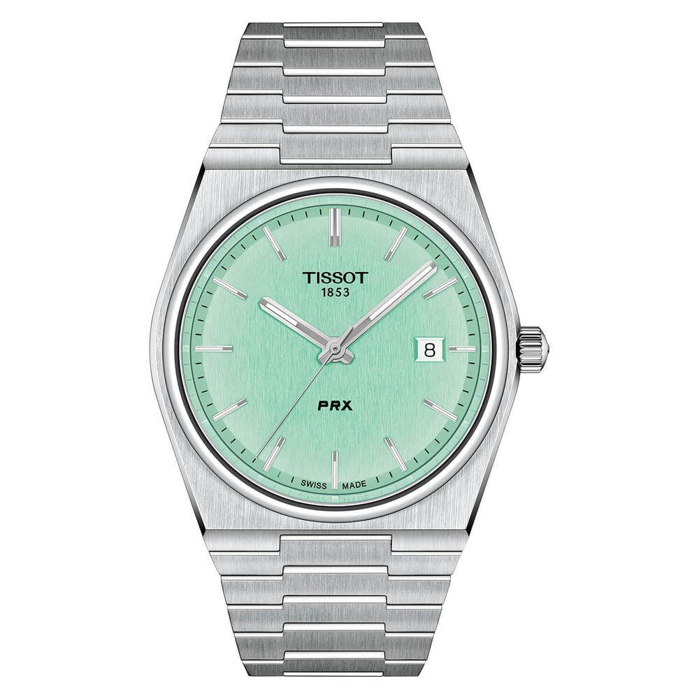 Tissot PRX 40mm Mint Green Dial Steel Bracelet Watch