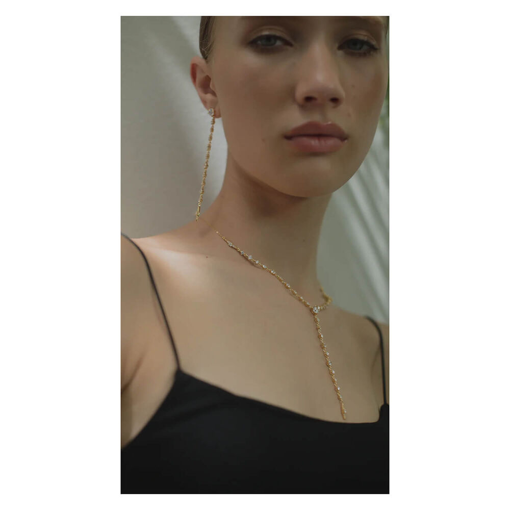 CARAT* London Phoenix Drop Yellow Gold Vermeil Drop Necklace image number 2