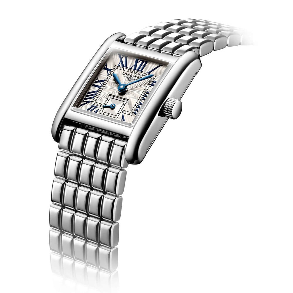 Longines MiniDolcevita 2023 29 X 21.50mm Silver "flinqué" Dial Steel Bracelet Watch image number 5