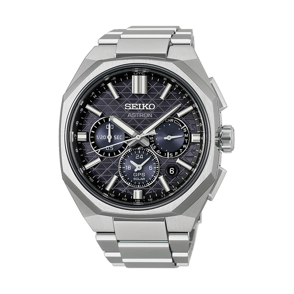 Seiko Astron 'Tesselate' 5X63 Astral Onyx Dial Titanium Bracelet Watch