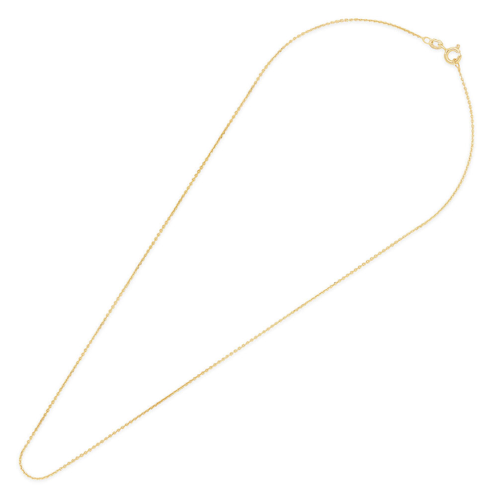 9ct Yellow Gold 18' Rolo Chain Necklace image number 2