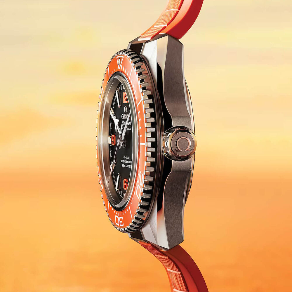 OMEGA Seamaster Planet Ocean 600M 42mm Black Dial Orange Bezel & Rubber Strap Watch image number 4