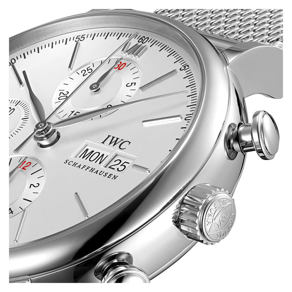 IWC Schaffhausen Portofino Chronograph Silver Dial Bracelet Watch image number 2