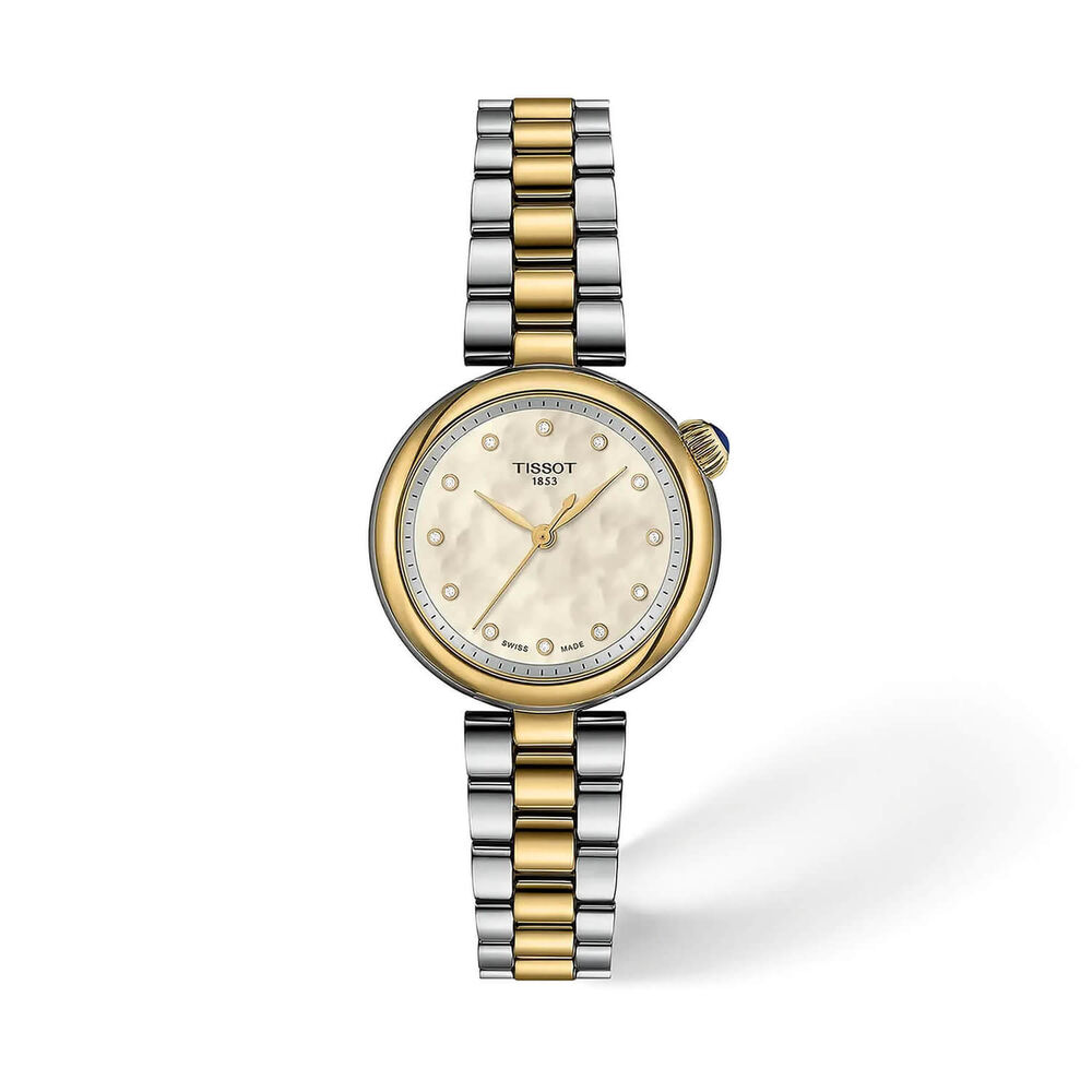 Tissot Desir 28mm Champagne Mother of Pearl Dial Two Tone Steel Bracelet Watch