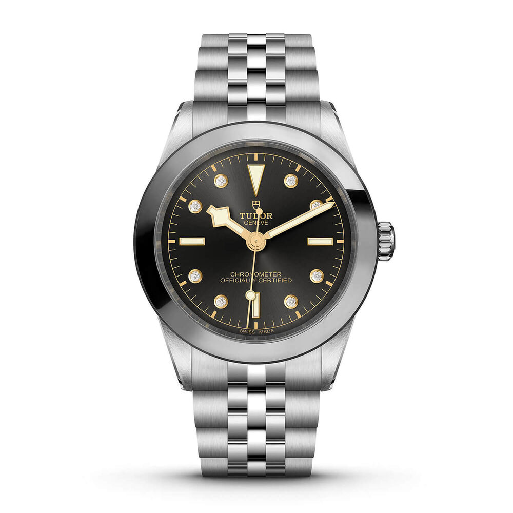 TUDOR Black Bay 39mm Black Diamond Dot Dial 5-Link Bracelet Watch image number 0
