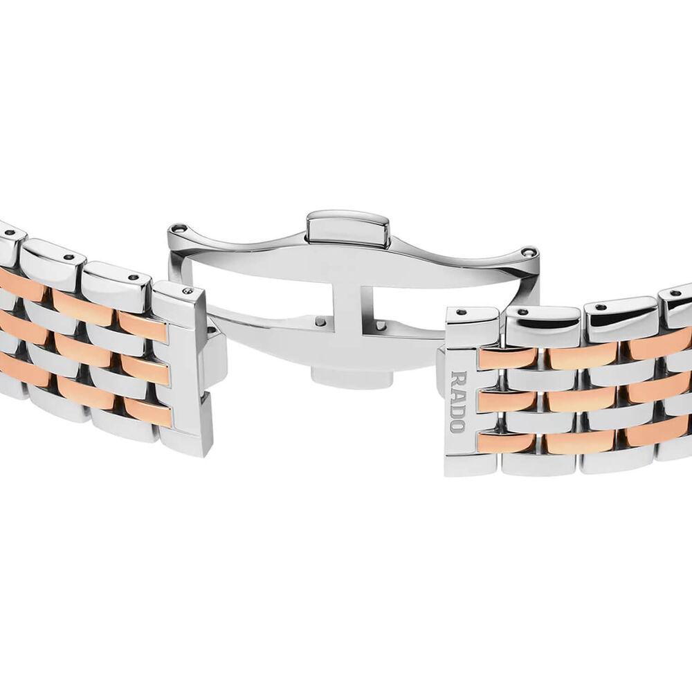 Rado Florence Automatic 39mm Champagne Dial Rose Gold PVD Steel Bracelet Watch image number 4