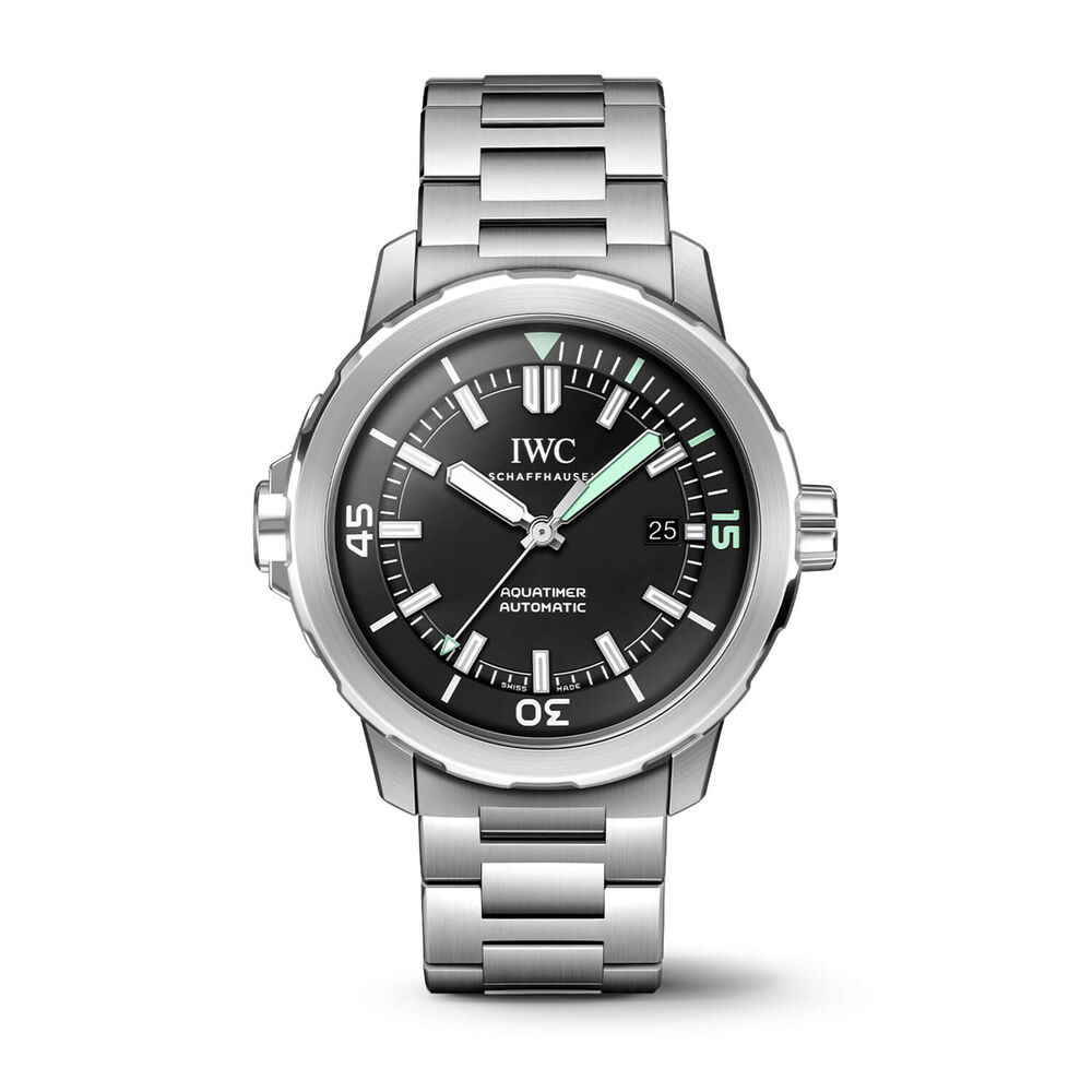 IWC Schaffhausen Aquatimer Automatic Black Dial Bracelet Watch image number 0