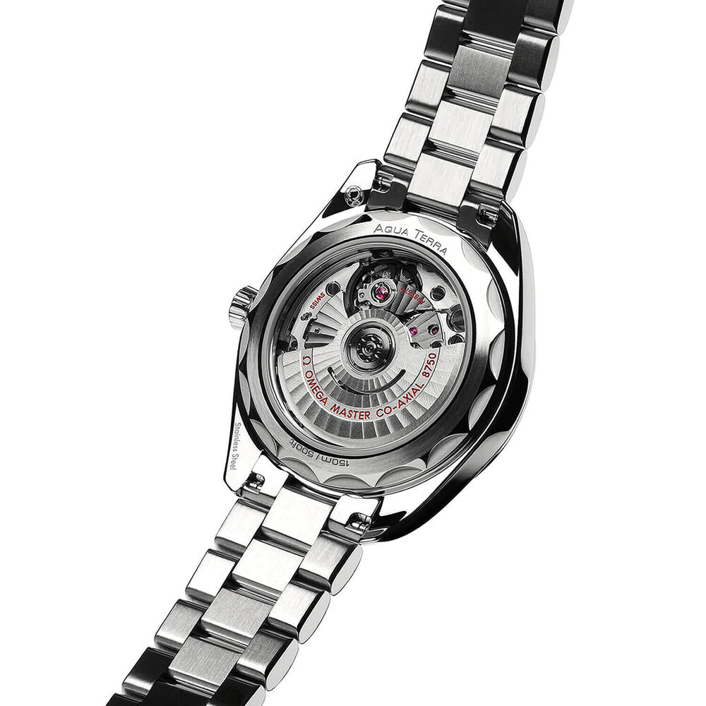 OMEGA Aqua Terra 150M 30mm Lavender Dial Steel Bracelet Watch image number 3