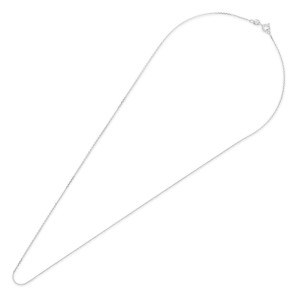 18ct White Gold 18' Rolo Chain Necklace image number 2