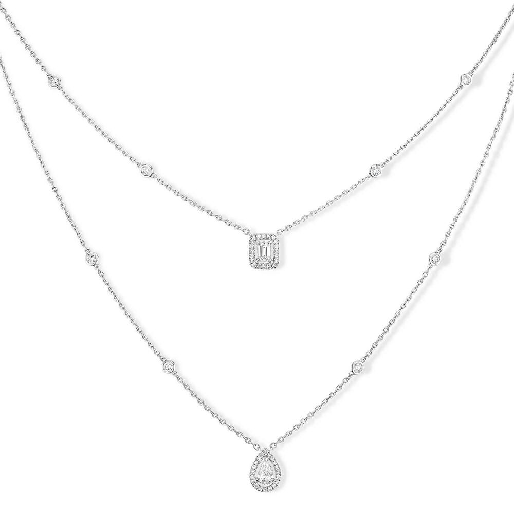 Messika My Twin 18ct White Gold 0.20ct Diamond 2 Rows Necklace image number 0