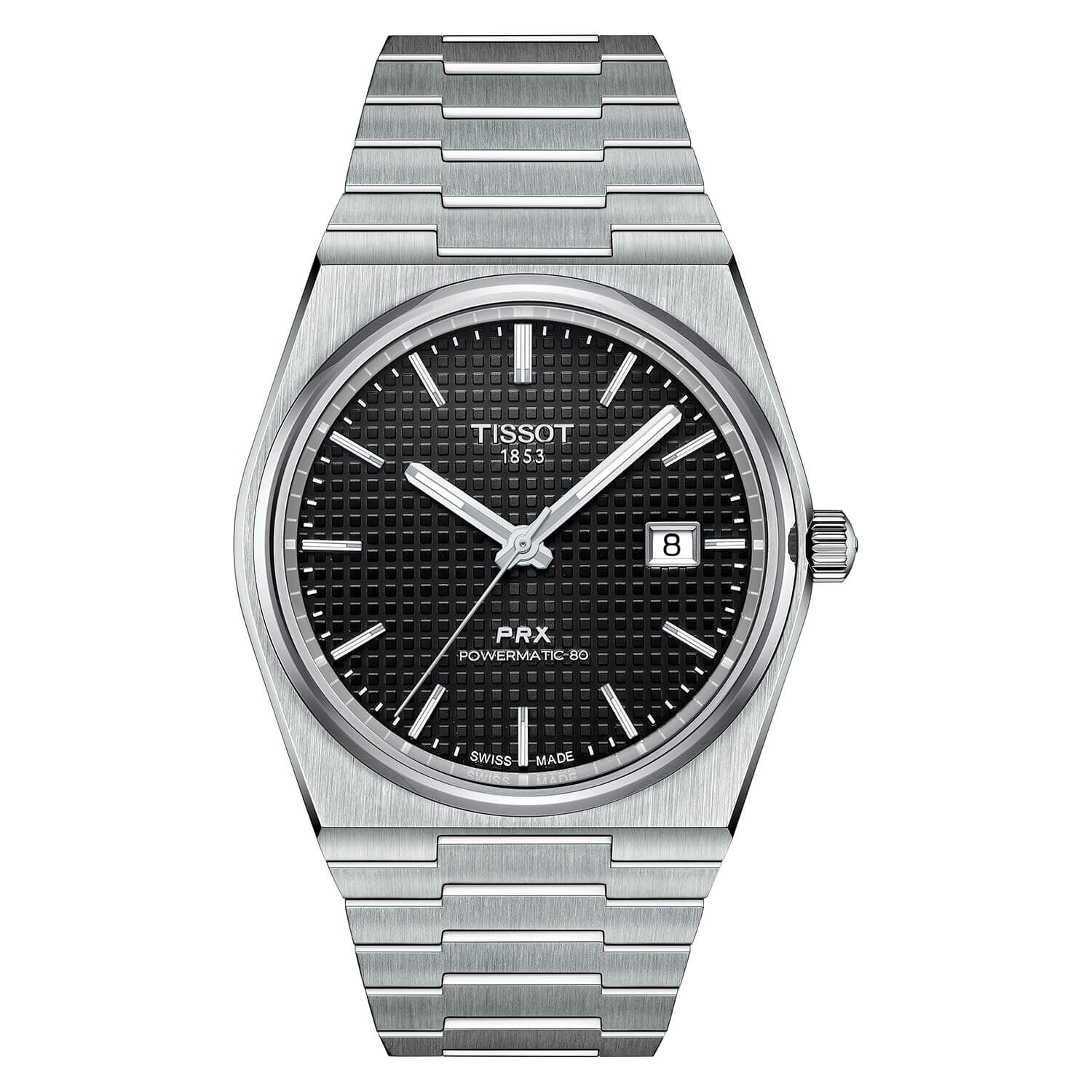 TISSOT PRX パワーマティック80 『40mm』ブラック ティソ Tissot PRX 40mm Powermatic 80 Black Dial Bracelet Watch