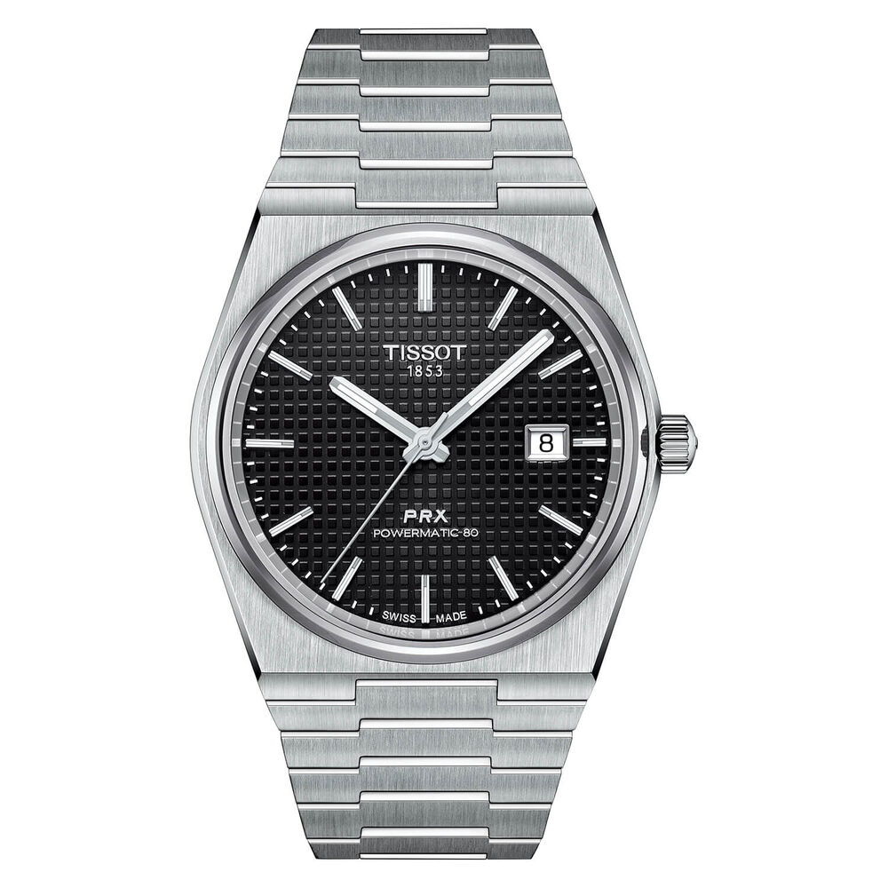 Tissot PRX 40mm Powermatic 80 Black Dial Steel Case Bracelet Watch image number 0