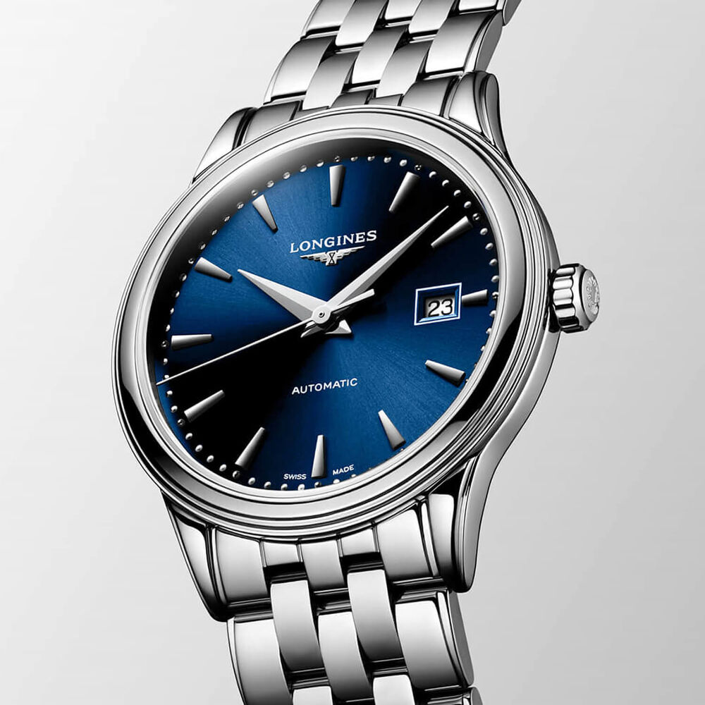 Longines Elegance Flagship Classic 30mm Blue Dial Steel Bracelet Watch image number 2