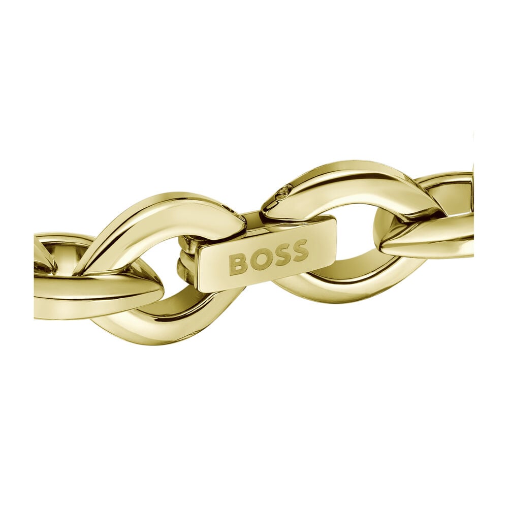 BOSS Fiora Yellow Gold Tone Stainless Steel Bracelet
