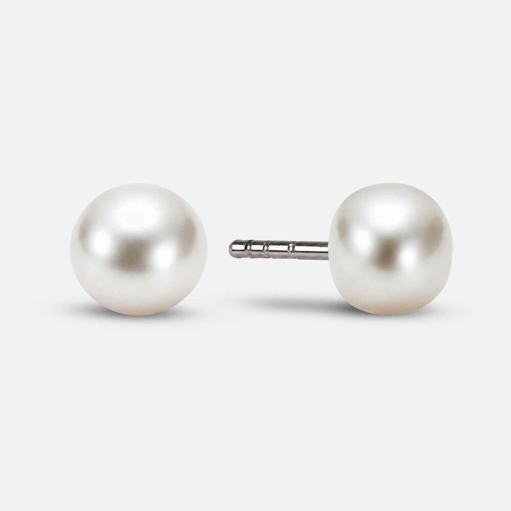 Sterling Silver 7mm Pearl Stud Earrings