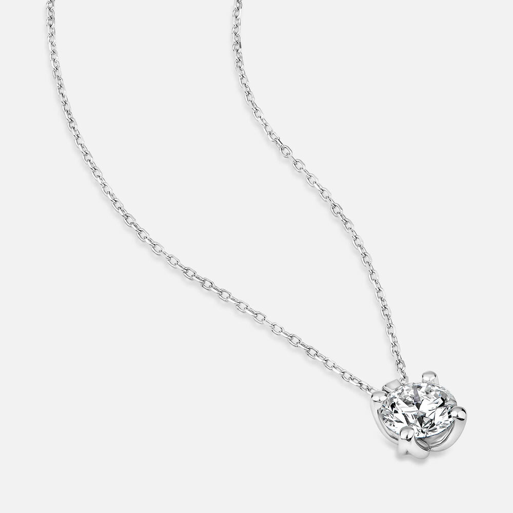 Born 9ct White Gold 1.00ct Lab Grown Brilliant Diamond Pendant