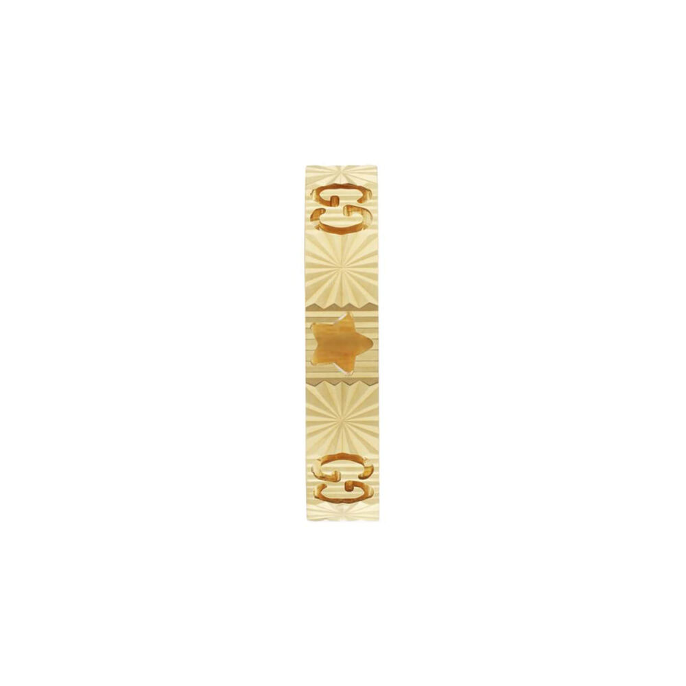 Gucci Icon 4mm Yellow Gold Ring (UK Size M-N) image number 2