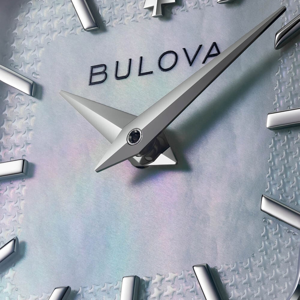 Bulova Sutton 23mm Mother of Pearl Dial Stainless Steel Bracelet Watch