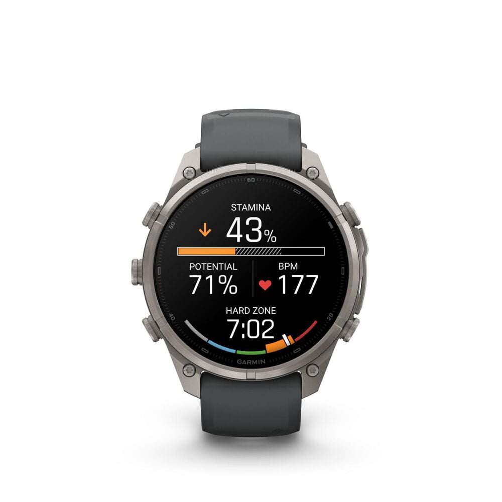 Garmin fenix 9 Pro 47mm Titanium Graphite/Black Silicone Strap Watch