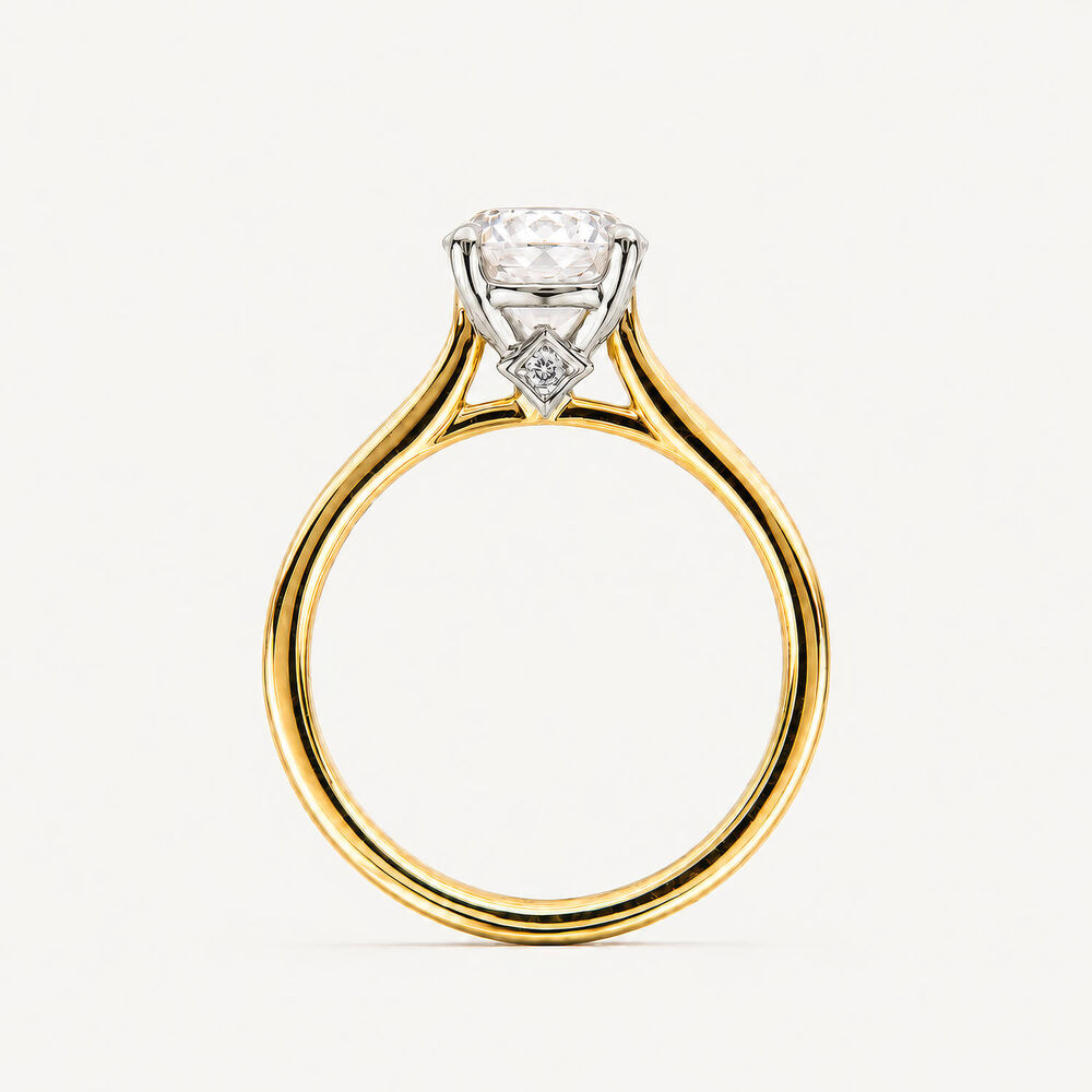 Born Nova 18ct Yellow Gold 1.50ct Round Lab Grown Diamond Solitaire Ring
