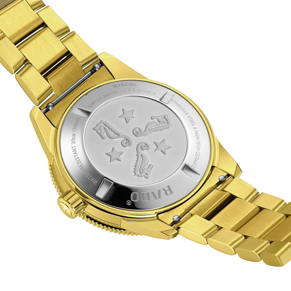 Rado Captain Cook 42mm Green Dial Yellow Gold PVD Case Watch image number 3