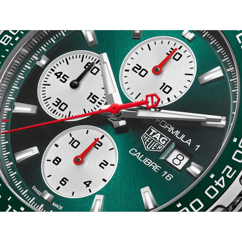 TAG Heuer Formula 1 Chronograph x Goodwood Festival of Speed 44mm Green Dial Watch