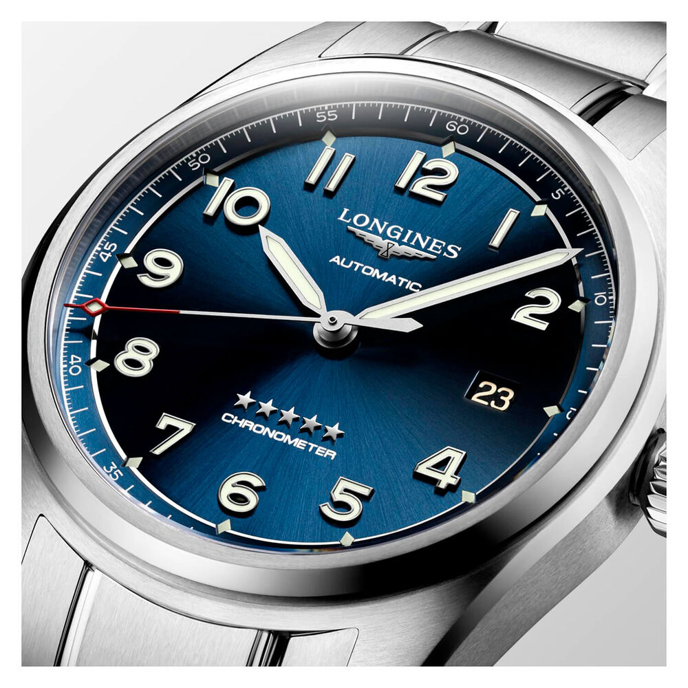 Longines Spirit Automatic 40mm Blue Dial Steel Case Bracelet Watch image number 1