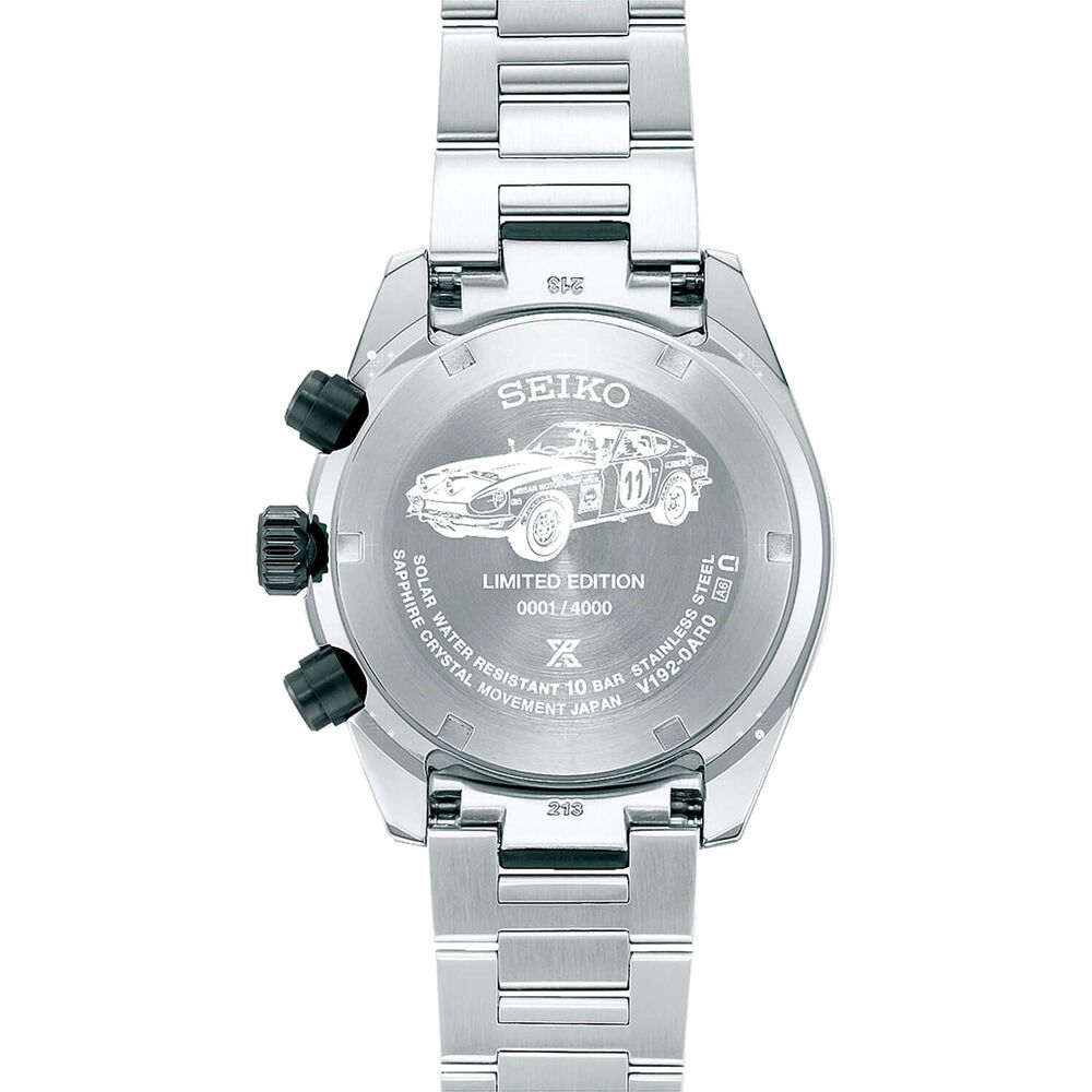 Seiko Prospex Solar Speedtimer x DATSUN Fairlady Z Limited Edition 41.4mm Dial Bracelet Watch image number 6