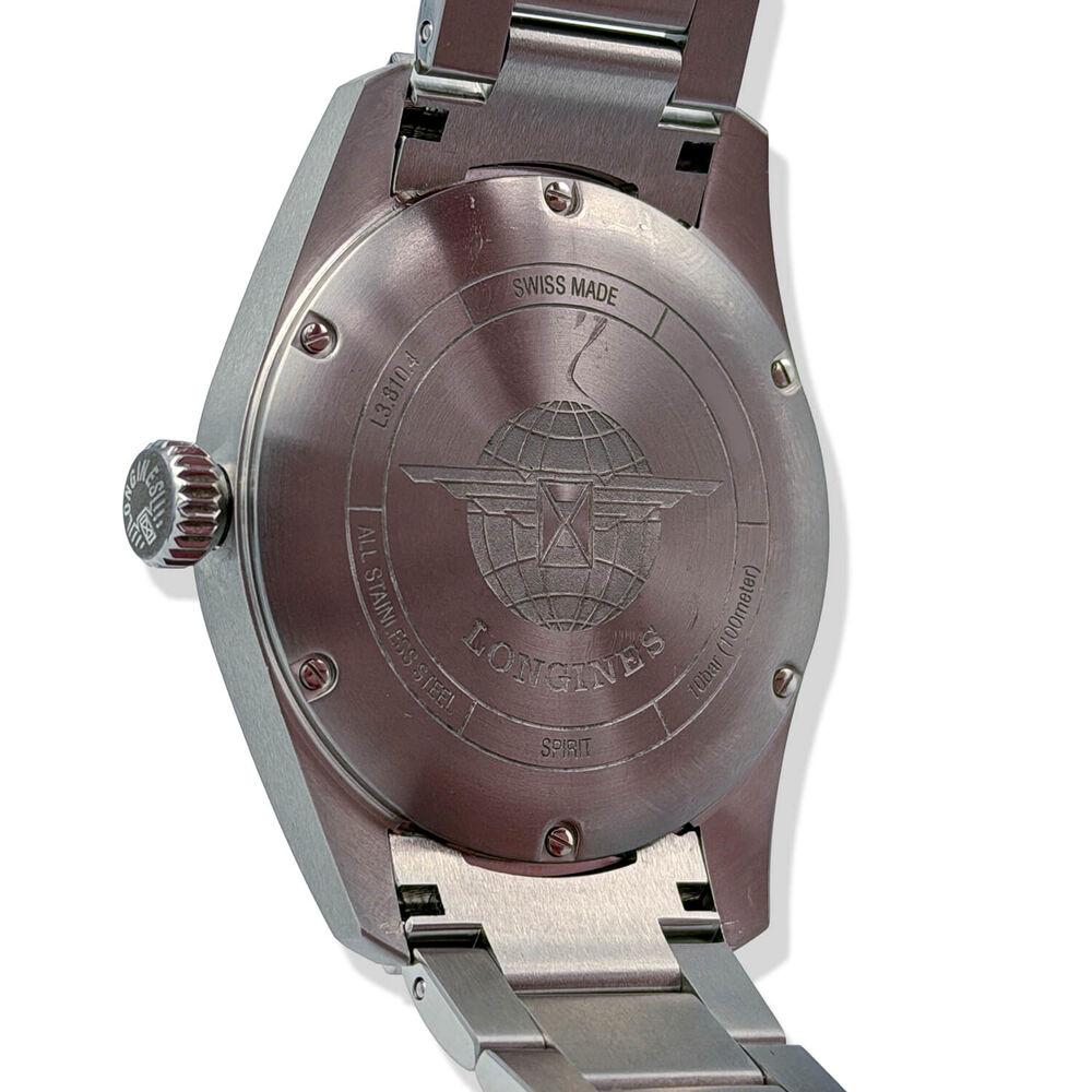 Pre-Owned Longines Spirit 40mm Blue Dial Steel Bracelet Watch image number 3