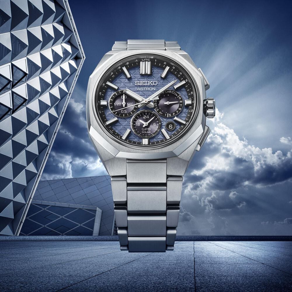 Seiko Astron 'Tesselate' 5X63 Nebula Grey Dial Titanium Bracelet Watch