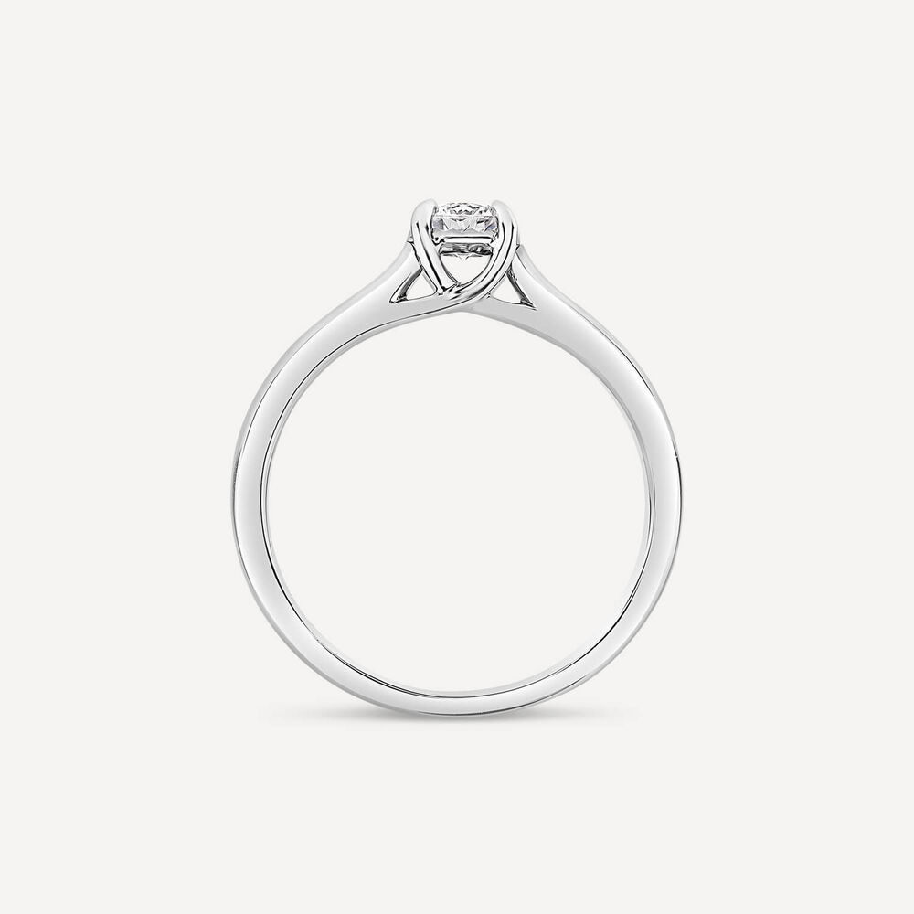 9ct White Gold 0.25ct Solitaire Illusion Plate Engagement Ring image number 3