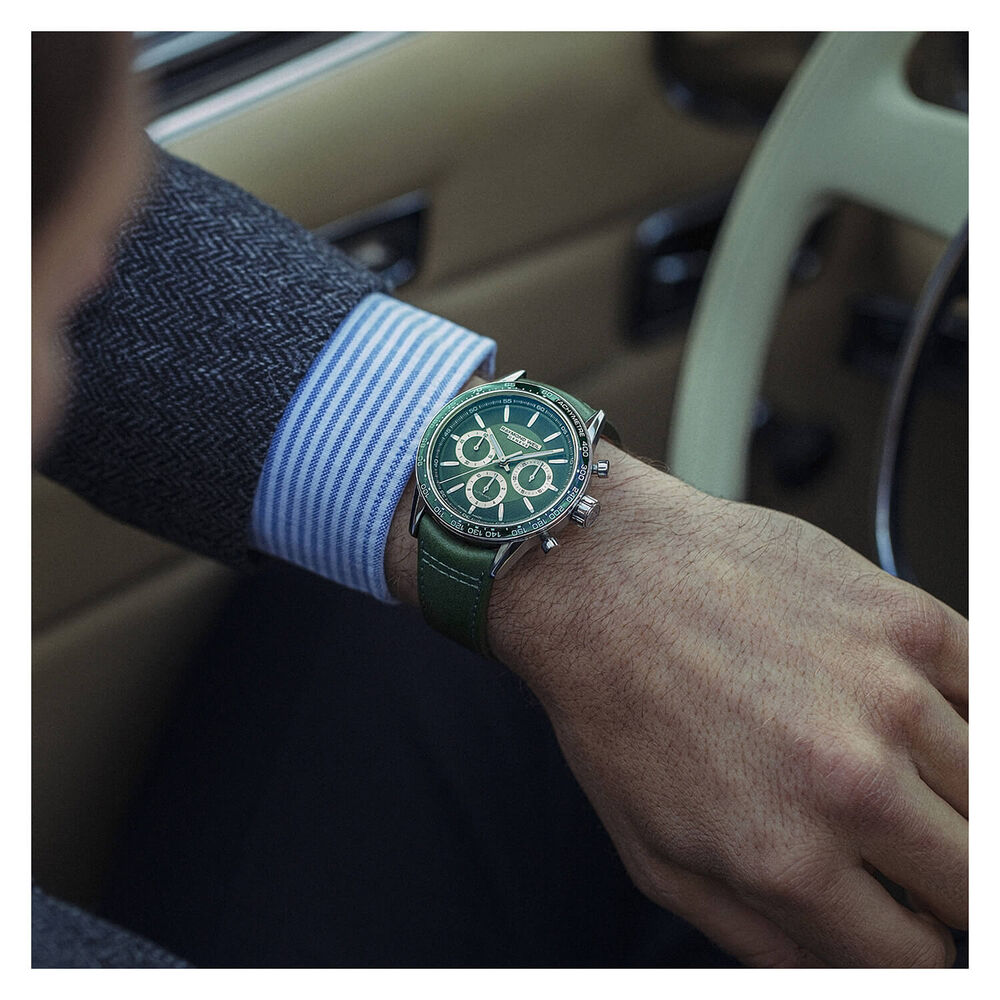 Raymond Weil Freelancer Chronograph 43.5mm Green Dial & Strap Watch image number 3