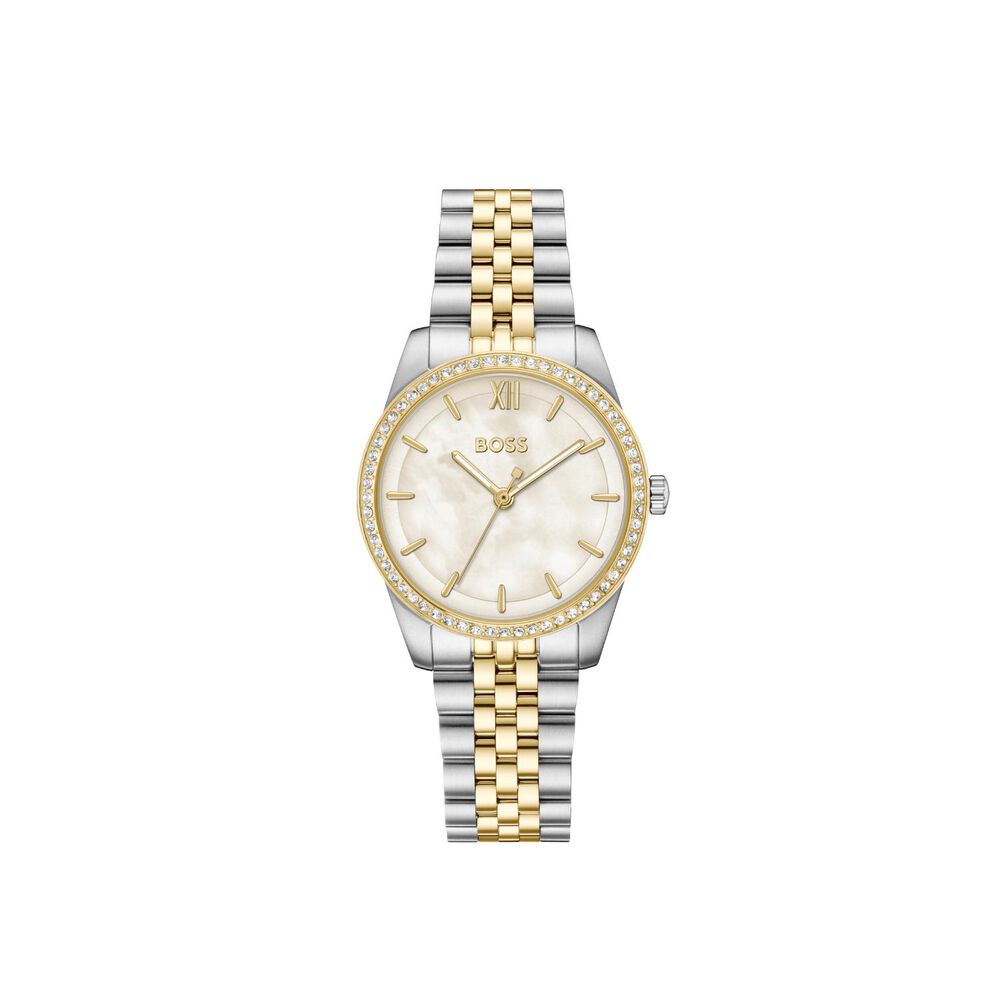 BOSS Graceful 32mm White Mother of Pearl Dial Two Tone Steel Bracelet Watch