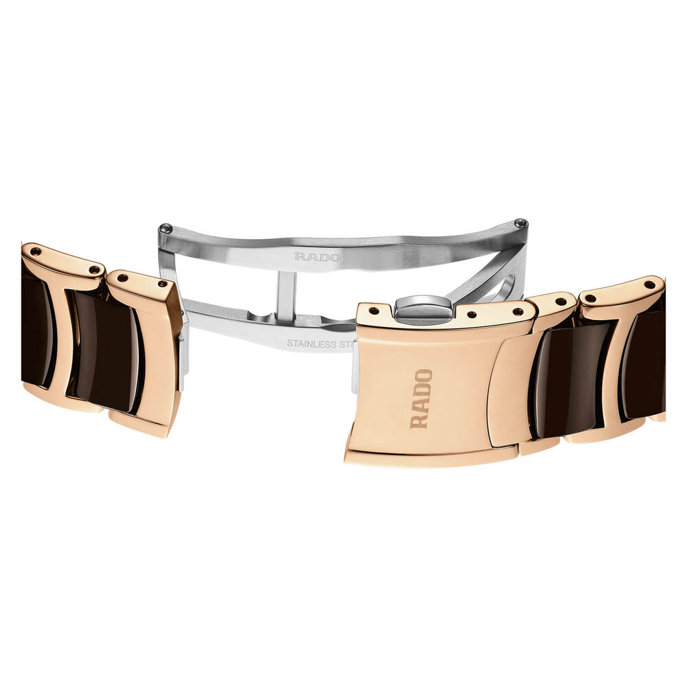 Rado Centrix 39.5mm Brown Dial Rose Gold Index Bracelet Watch image number 4
