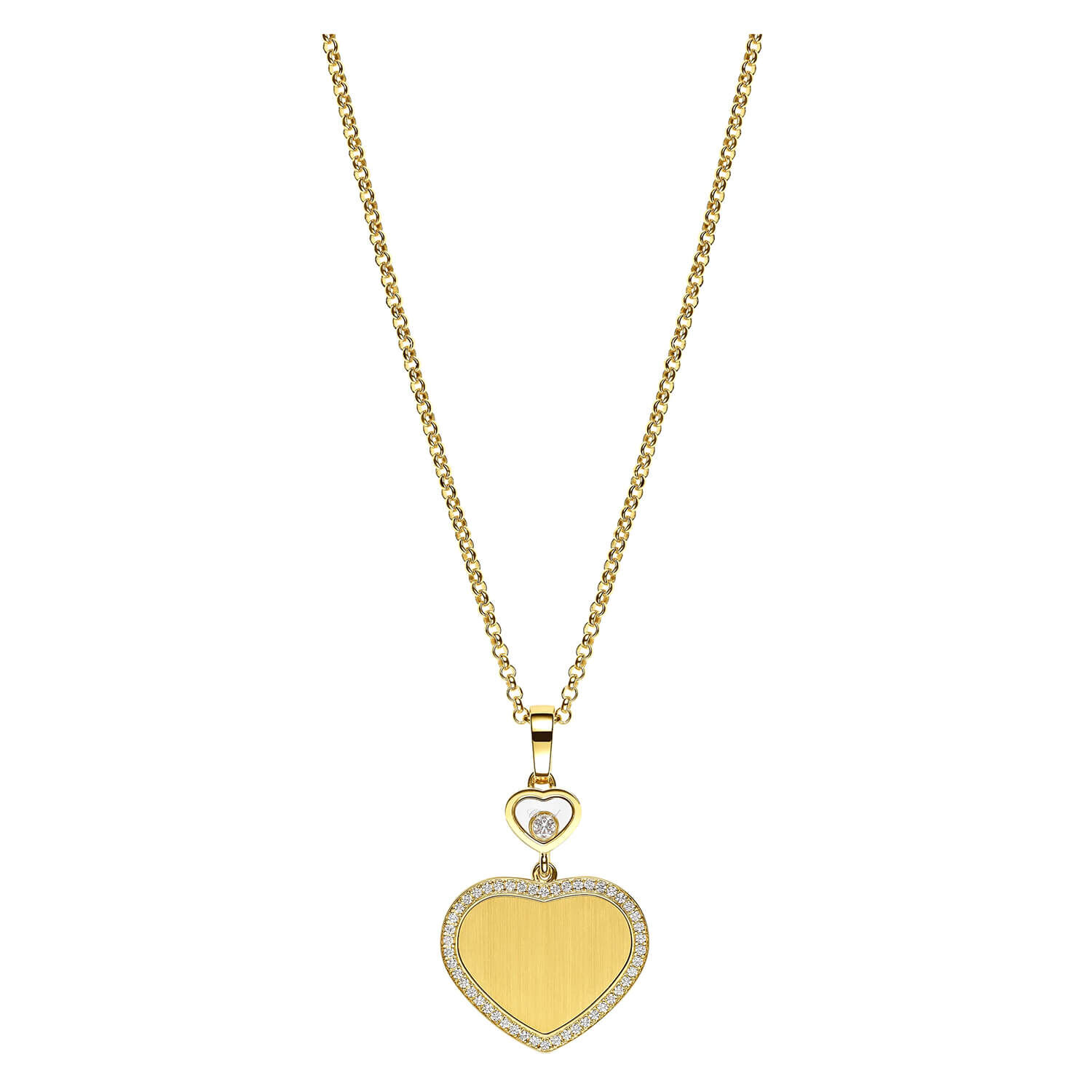 Chopard Happy Hearts Golden Hearts 18ct Yellow Gold 0.24ct Diamond Necklace
