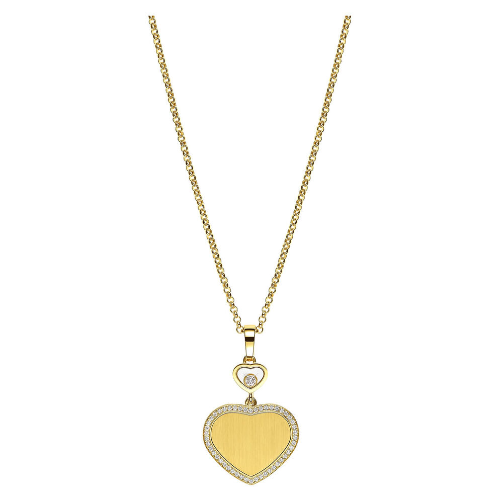 Chopard Happy Hearts Golden Hearts 18ct Yellow Gold 0.24ct Diamond Necklace image number 0