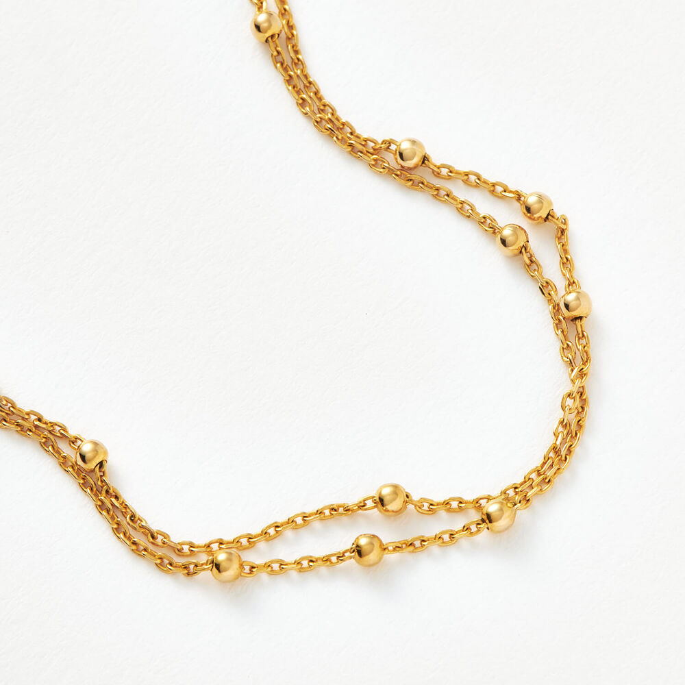 Missoma 18ct Gold Vermeil Sterling Silver Double Chain Bracelet