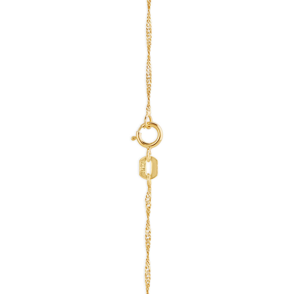 9ct Yellow Gold Small Crucifix Pendant (Chain Included) image number 2