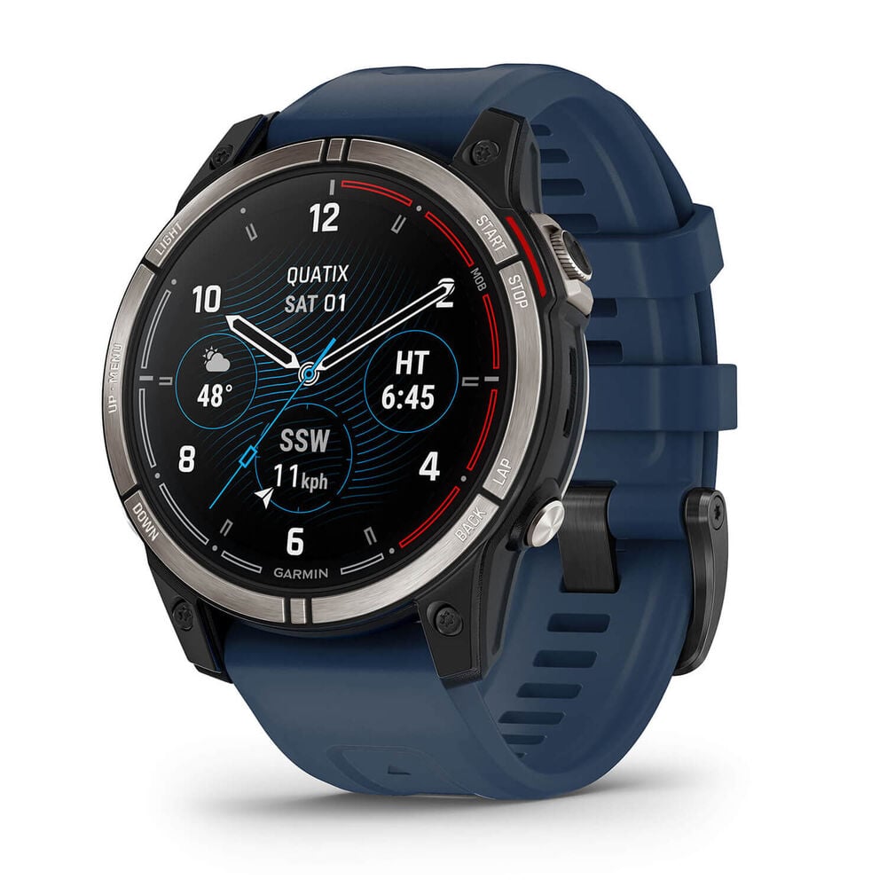 Garmin Quatix 7 Sapphire Edition Multi Function Blue Strap Watch