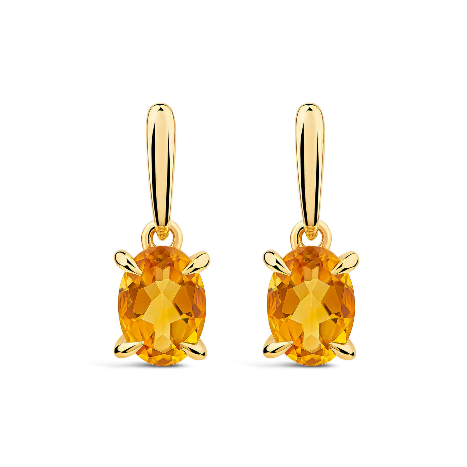 Citrine drop new arrivals earrings yellow gold