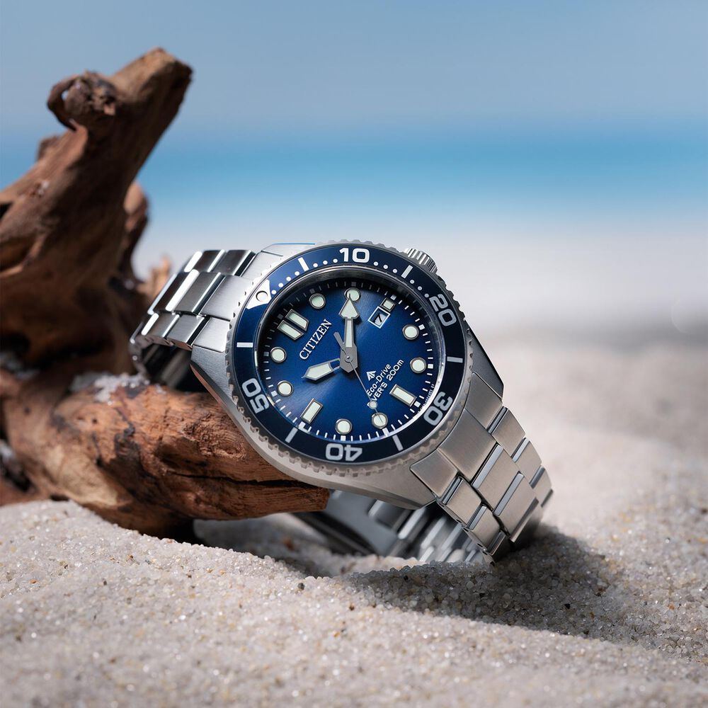 Citizen Promaster Diver 44mm Blue Dial Stainless Steel Bracelet Watch image number 9