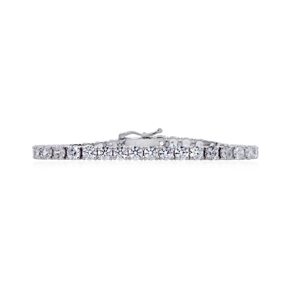 CARAT* London Silver Tennis Featuring Large Round Cut CARAT* Stones