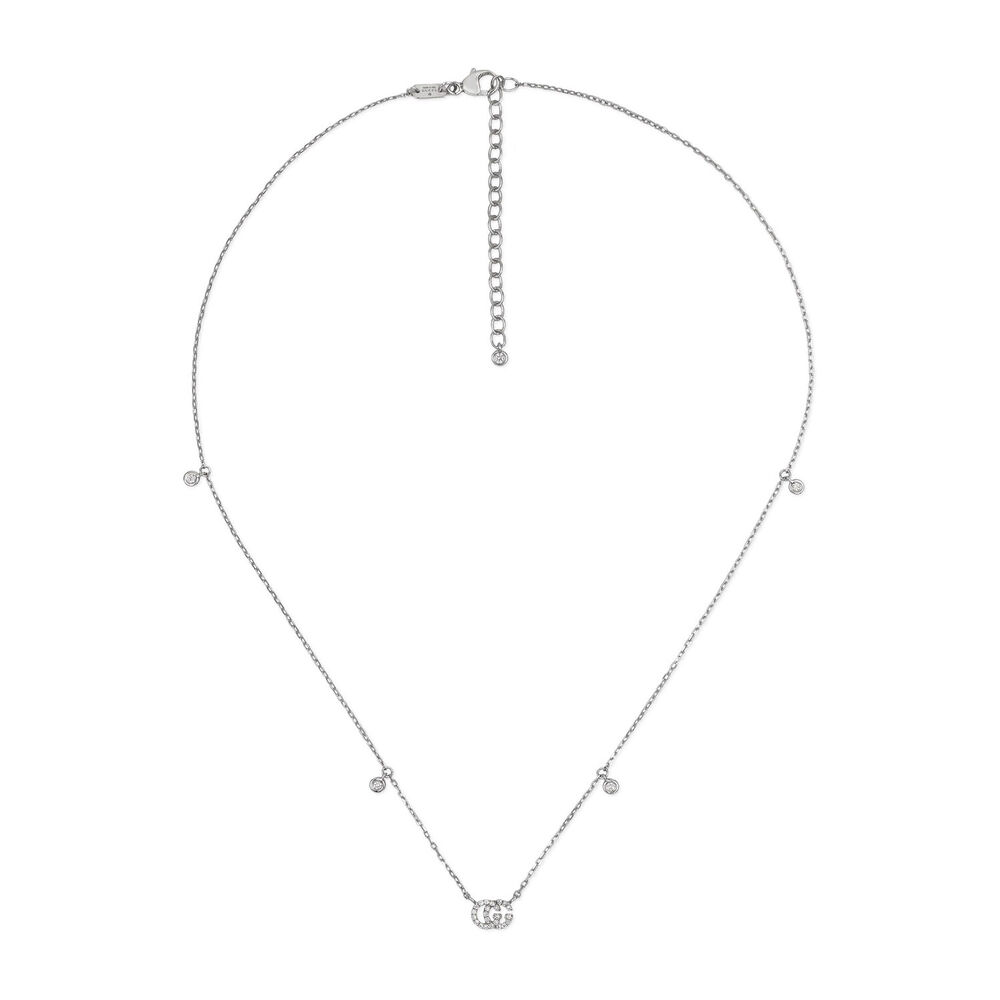 Gucci GG Running 18ct White Gold and Diamonds Necklace