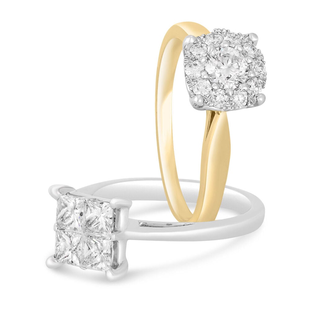 Starburst Collection 18ct gold 0.50 carat round brilliant diamond ring image number 1