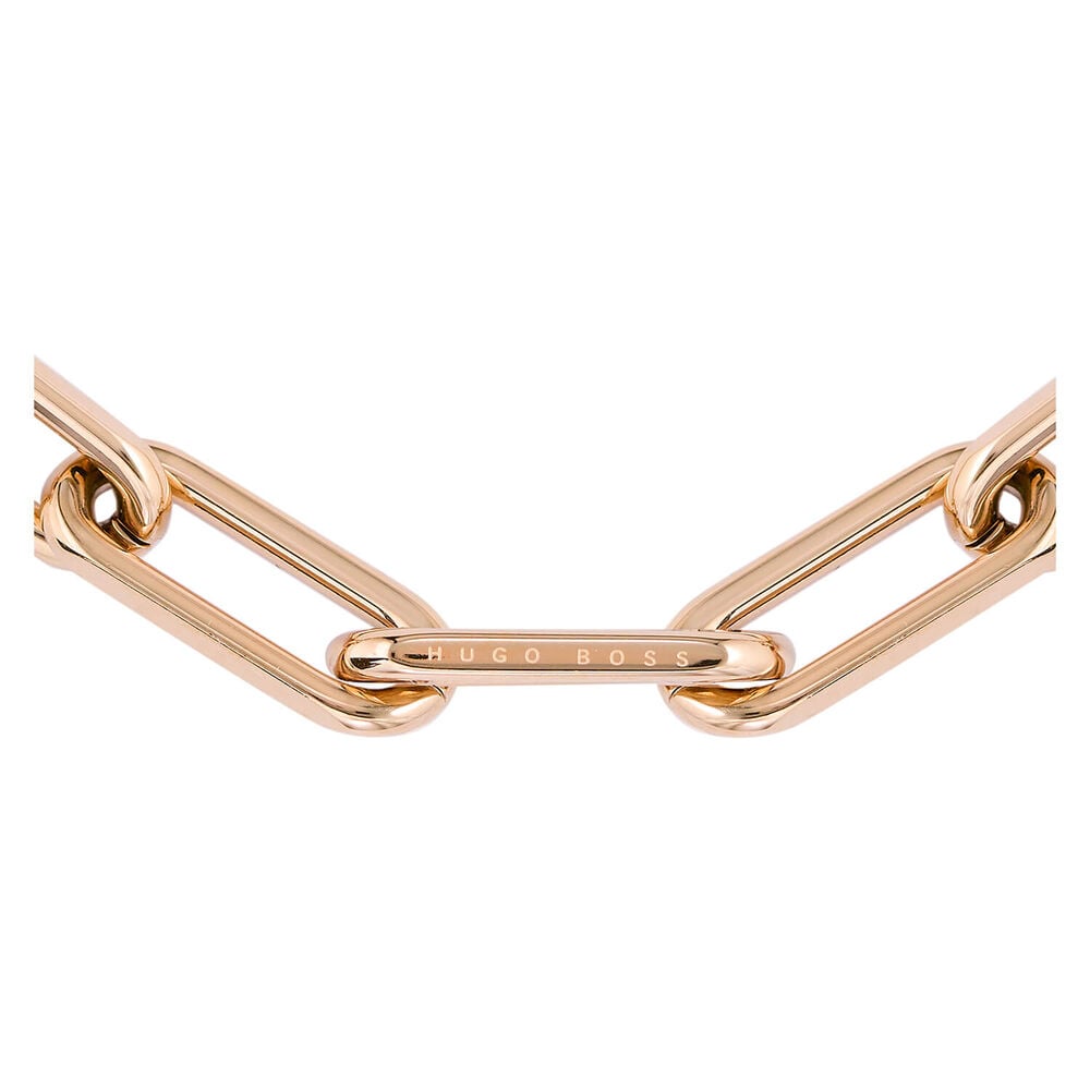 BOSS Ladies Tessa Carnation Gold IP Necklace image number 1