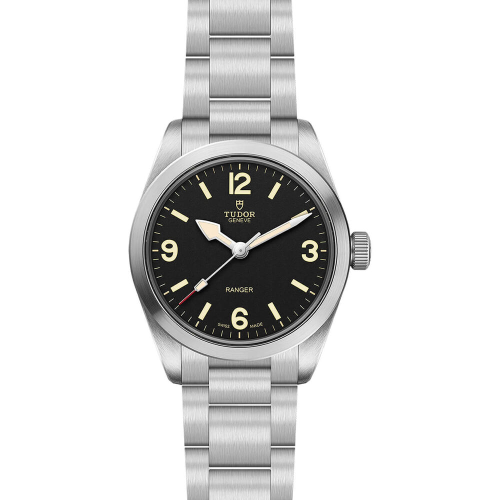 TUDOR Ranger 36mm Black Dial Steel Bracelet Watch