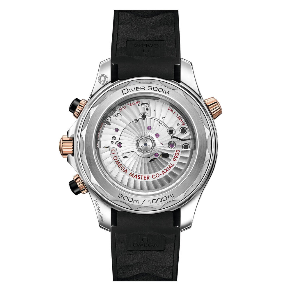 Omega Seamaster Diver 300 Chrono Black Dial Mens Black Bracelet Watch image number 1