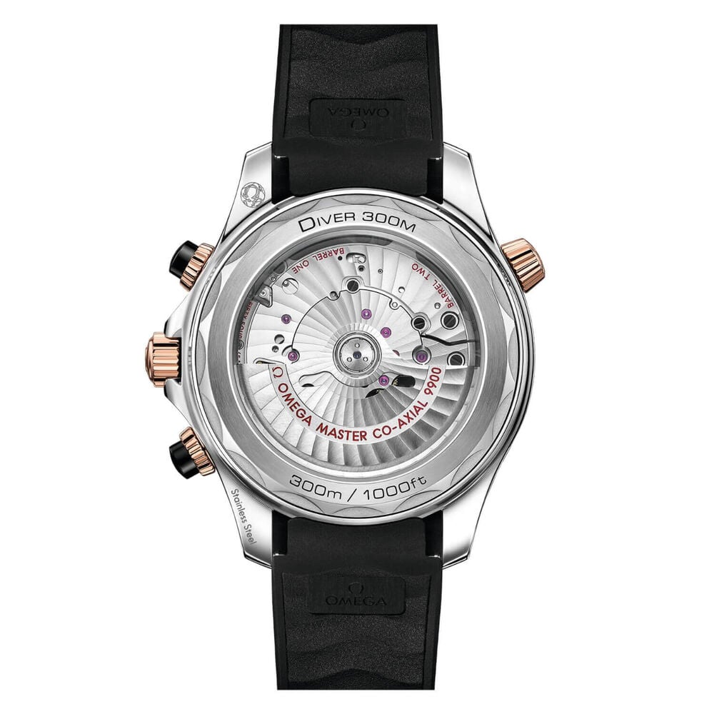 Omega Seamaster Diver 300 Chrono Black Dial Mens Black Bracelet Watch