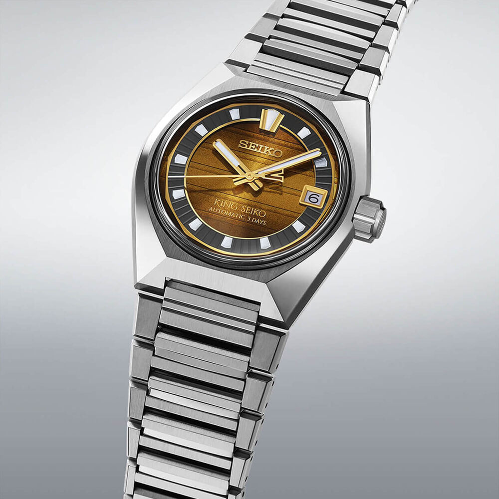Seiko King Seiko VANAC 'Tokyo Horizon' Limited Edition 41mm Gold Dial Steel Bracelet Watch image number 2